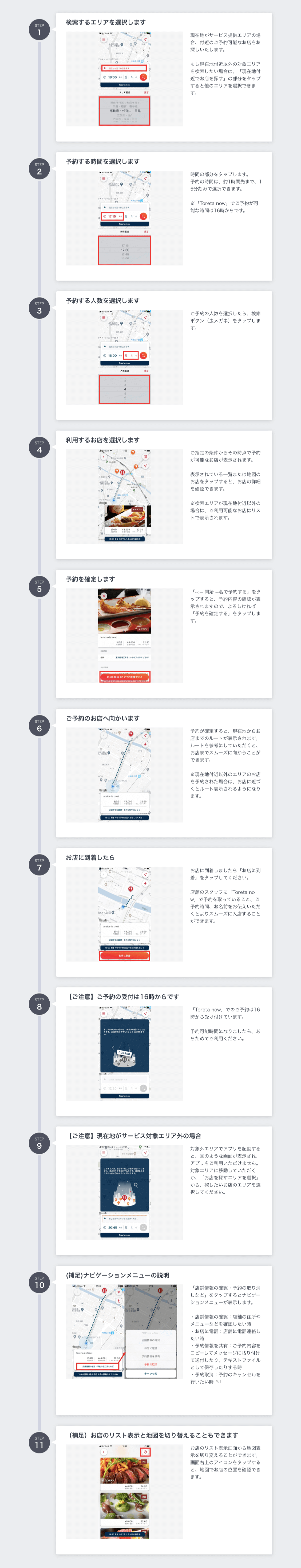 トレタnowの使い方